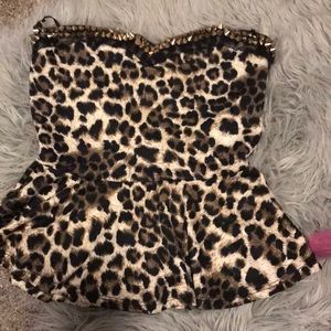 Charlotte Russe leopard tube top